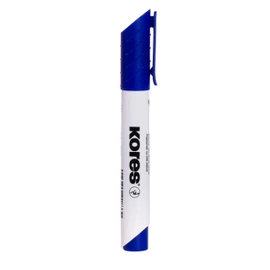 Kores - Blue Whiteboard Marker Pens - K-Marker XW1, with Round Tip and Low-Odour Ink - Dry Wipe Marker Pens - School Supplies, Office Supplies - Single Pack