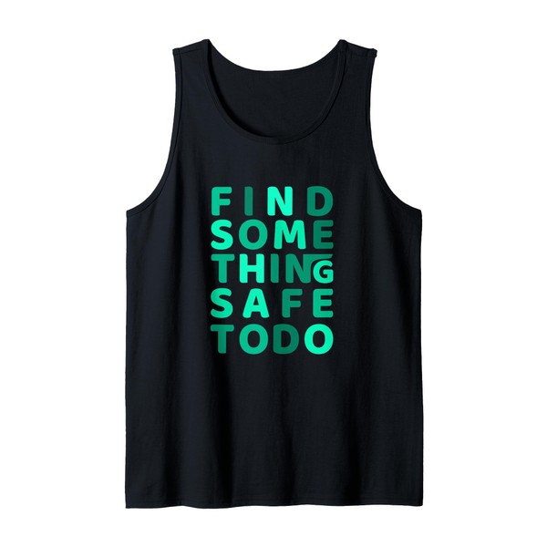 Light Teal Aqua Stay Safe Light Teal Aqua Graphic Tank