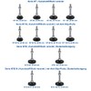 Schwaderer Machine Feet, Leveling Feet, Levelling Feet, Joint Feet, Height-Adjustable