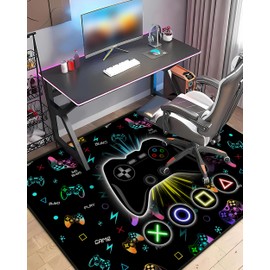 Gaming Rugs for Boys Bedroom, Gamer Rug Boys Room Decor, Game Bedroom Carpet for Teens, Gaming Rug for Gaming Room Decor Accessories 3'x5'