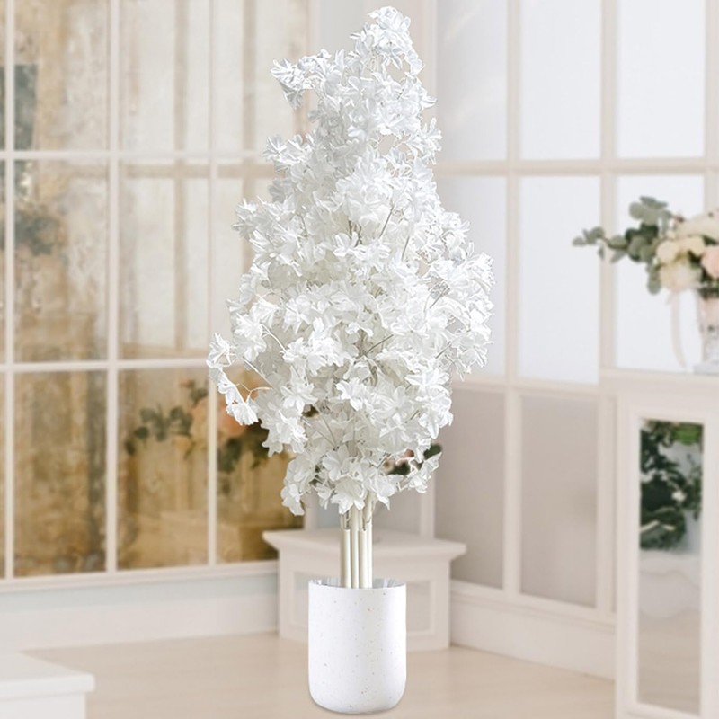 Artificial Cherry Blossom Tree with Stand, White Wedding Party Flower