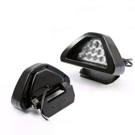 Riloer Car Rear Brake Light, 12V Universal 12 LED Third Stop Light, Strobe Flash Fog Tail Lamp, Red Light & White Shell