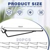 20 Pcs 10 inch Pegboard Shelf Brackets, Black
