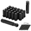 Acorn M14x1.5 Black Lug Nuts - 2" Tall, Set of