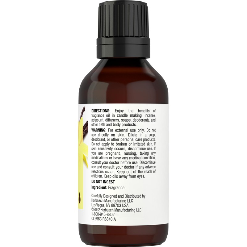 Horbäach Vanilla Fragrance Oil 1 fl oz | Premium Grade