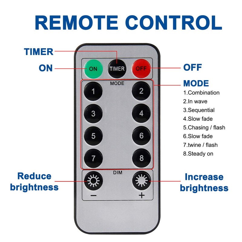 LED String Light 300 LED Lights 8 Modes Control Decoration