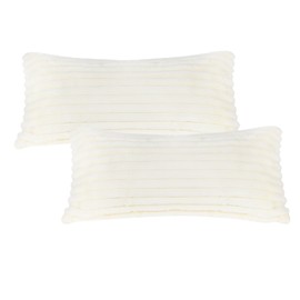 Fluffy bed linen (beige, 40 x 80 cm)