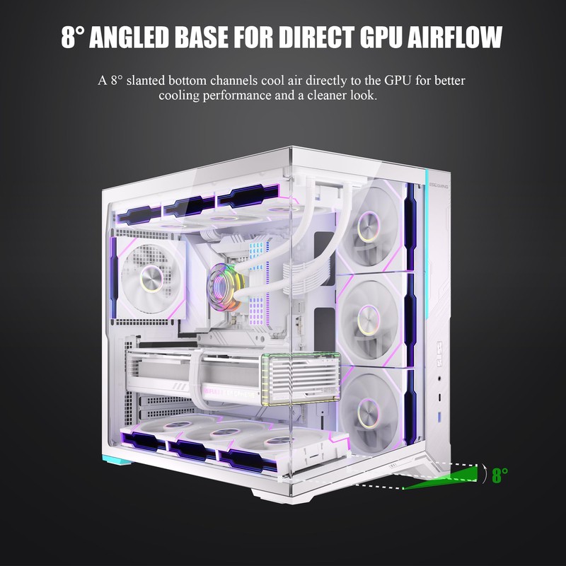 ESGAMING ZEROMAX ATX PC Case Mid-Tower Airflow Gaming Computer Case
