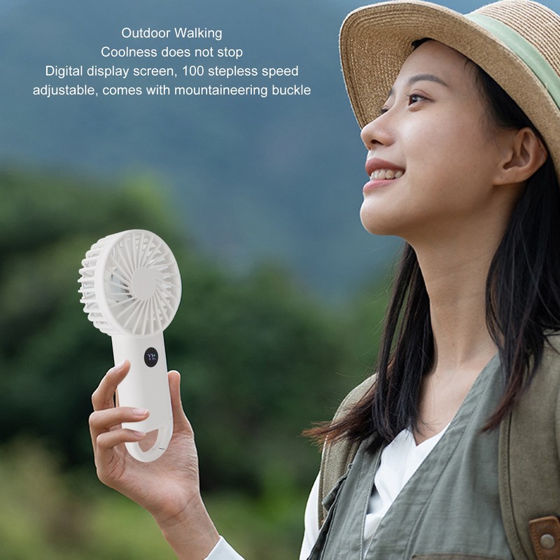Handheld Fan Multifunction 100 Levels Stepless Speed Intelligent Digital Display