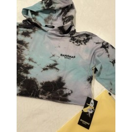 Bananas Monkey NWT Bananas Monkey Space Oddity Tie-dye Cropped Crewneck Hoodie - Size S/M