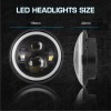 SHENKENUO For Jeep Wrangler JK 2018 7'' Round LED Headlight