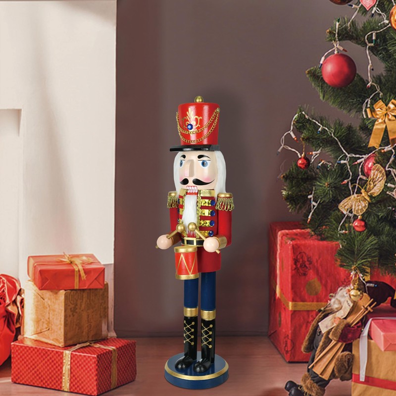 18 Inch Red Nutcracker Drummer Soldier