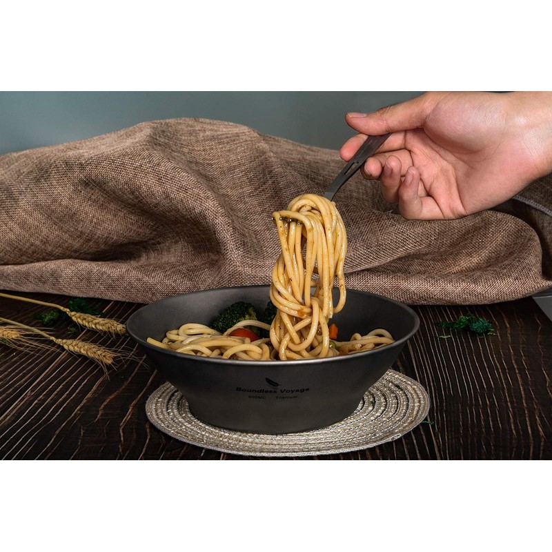 Boundless Voyage Ultralight Titanium Dish with Carry Bag Outdoor Camping