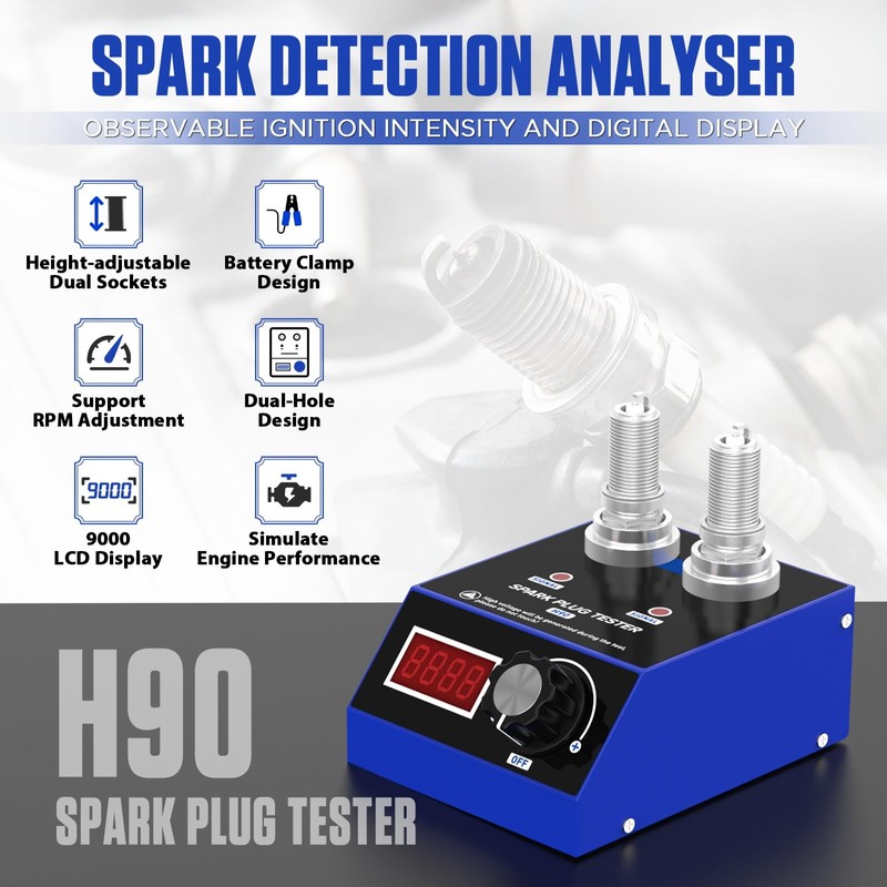 BELEY Spark Plug Tester Automotive Engine Ignition Coil Tester Dual