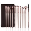 Juego de 12 brochas de maquillaje para ojos, corrector, cejas,