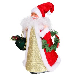 Dancing Music Santa Claus Standing Santa Claus Christmas Figurine Moving Santa Claus Decoration Santa Claus Ornament Christmas Funny Novelty Figurine Xmas Musical Decorations for Home Window