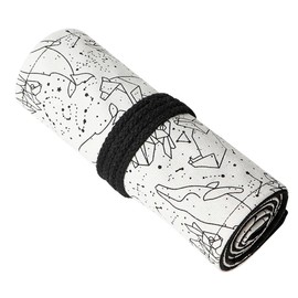 VILLFUL Canvas Pencil Wrap 72 Slots Rolling Pencil Bag School Stationery Pouch for Artists Students