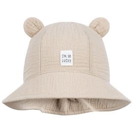 Smarilla Summer Hat Summer Hat Children's Hat Fishing Hat Boys Girls Baby Hat Muslin, beige