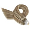 YoungSee Micro Ring Extensions, Real Hair, Light Brown, Micro Ring