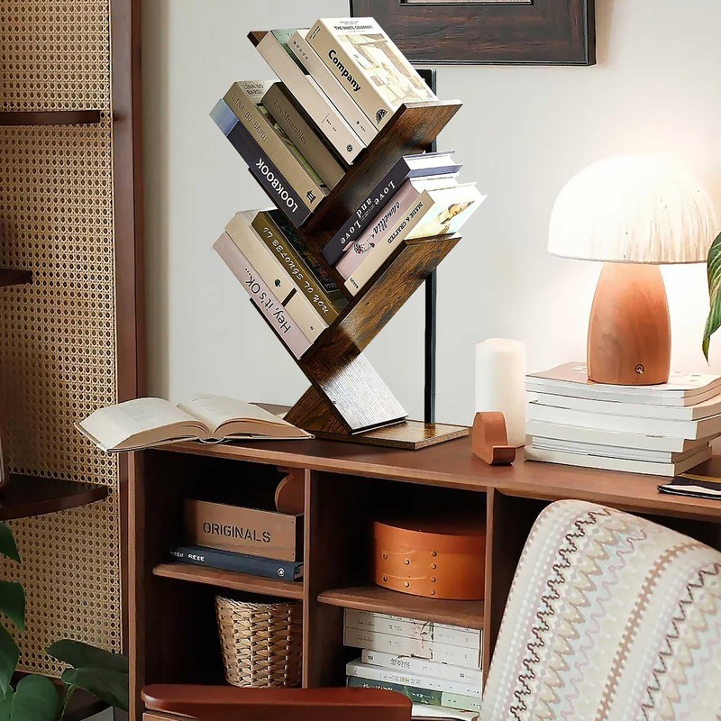BESHIGH BESHIGH Wood Floating Hanging Shelves Storage for Wall, 4