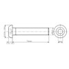 M8 (8mm x 70mm) Button Head Screws Allen Socket Bolts