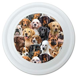 GRAPHICS & MORE Dogs Lab Retriever Dachshund Poodle Pattern Novelty 9" Flying Disc