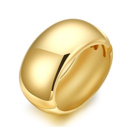 Ritach Chunky Gold Bangle Bracelets for Women Trendy Open Wide Thick Cuff Bracelets Hammered Wrist Cuff Wrap Bracelet (Gold bracelt-oval)