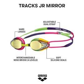 Arena Tracks Jr Youth Swim Goggles