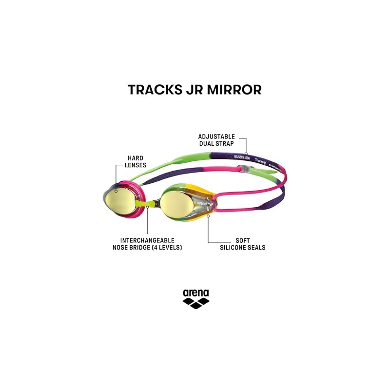Arena Tracks Jr Youth Swim Goggles