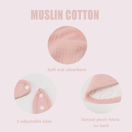 Sea Zaela Muslin Baby Bibs 6 Pack Baby Bandana Drool Bibs Cotton for Baby Boys Girls, 6 Colors Set for Teething and Drooling Rose