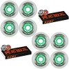 Labeda Asphalt Inline Roller Hockey Wheels 76mm White 83A 8-Pack
