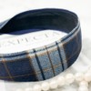 Burnaby Blue Check Daily Hairband Wide Headband / 버나비 블루