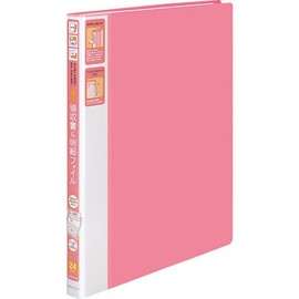 Kokuyo File, Ideal for Household Accounts, Receipts and Other Documents, Organization File, A4, 24 Pockets, safety pink