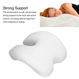 Arched Pillow Sleeping Cuddle Neck Cervical Pillow Soft Breathable Noon Break Night Pillow for Neck, Shoulder, and Back Pain