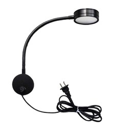 WeFoonLo 5W Wall Mounted Reading Light Flexible Gooseneck LED Sconce Lamp with Plug & Switch for Bedroom, Office, Workbench, Studio (03 Black Warm White)
