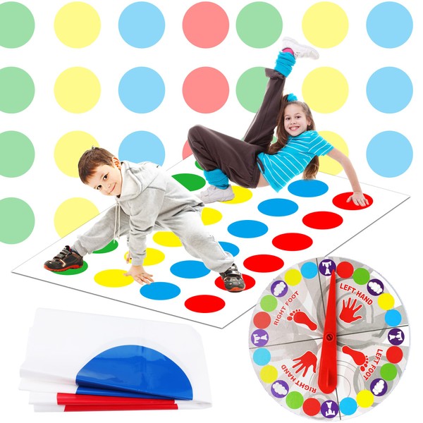 Twisting Gioco,Gioco di Gruppo con Pad Twisting Game per Adulti Gioco per Esercitare Equilibrio e Flessibilità Family Floor Gioco di società Giochi di Abilità di Squadra