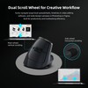 MiniLuxis Ergonomic Vertical Mouse, Dual Scroll, Tri-Mode, OLED Display