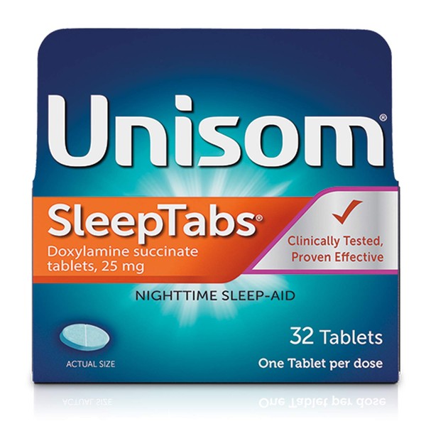 Unisom SleepTabs, Nighttime Sleep-aid, Doxylamine Succinate, 32 Tablets