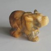 HLbshi Hand Carved Mixed Gemstone Crystal Bear Figurine Animal Carving