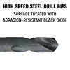Drill America 5 Piece High Speed Steel Black Oxide Reduced