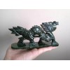 China Green Jade Dragon Carving decoration collection lucky home office