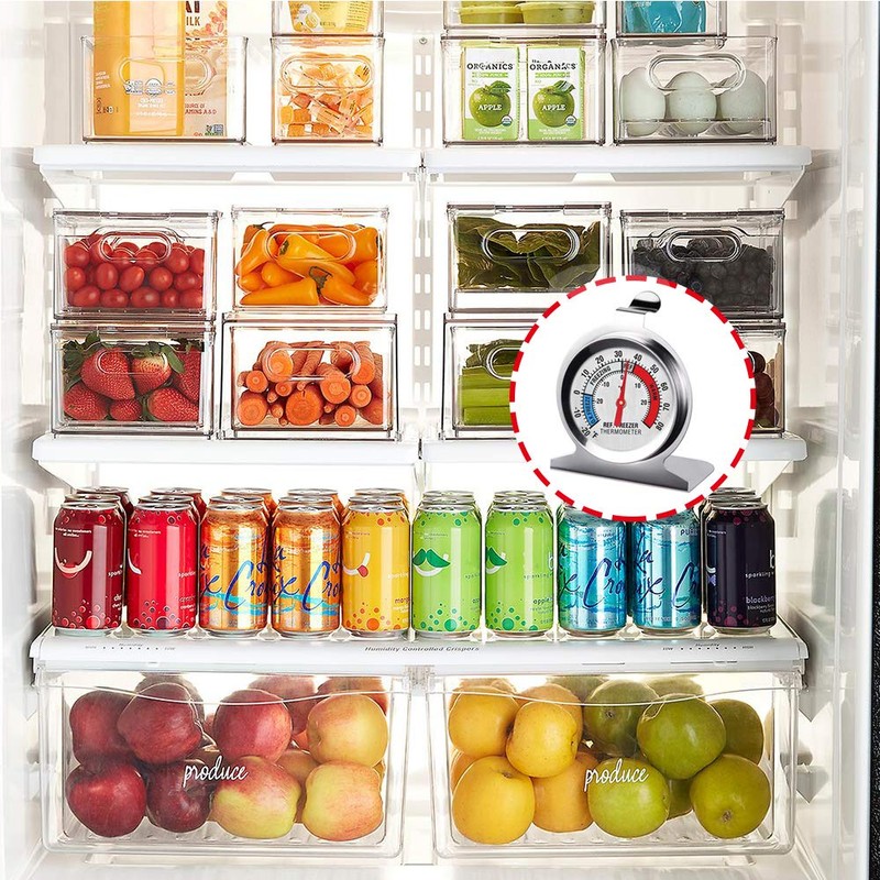 4 Pcs Refrigerator Freezer Thermometer Measuring Range (-30°C to 30°C/