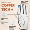 Copper Tech Men's Golf Gloves - Optimal Wrist Support with