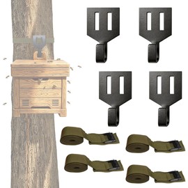 Hxszk 2 Pack Swarm Trap Hanger, 3mm Heavy Duty Alloy Steel Hook 250Lbs Capacity, Teflon Coated Beekeeping Supplies for Swarm Commander Lure Bee Swarm Trap