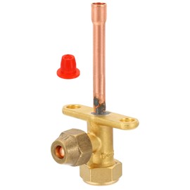 PATIKIL Air Conditioner Stop Valve, Fit for 1/4" OD Copper Tube Size Straight 3 Way Angle Stop Service Valve Fitting for Mini Split AC Refrigeration