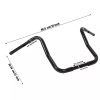 Unbranded 12" Rise 1-1/4" Adjustable Handlebar Fit For Harley Softail
