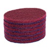 Kichwit 6-Pack Replacement Scrub Pads, Red (5 Inch)