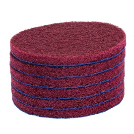 Kichwit 6-Pack Replacement Scrub Pads, Red (5 Inch)