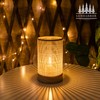 Battery Operated Lamp Boho Rattan Table Lamp with Timer, Battery