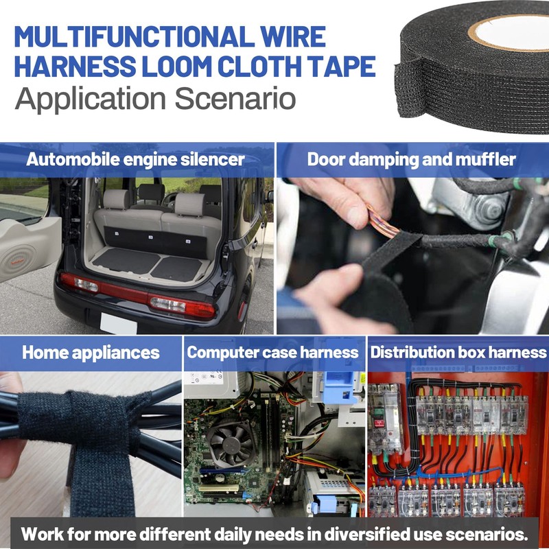 RED WOLF Wire Harness Tape Electric High Temp Wiring Cable